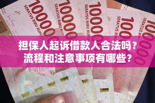 武汉担保人起诉借款人合法吗？流程和注意事项有哪些？