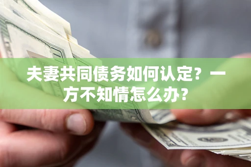 武汉夫妻共同债务如何认定？一方不知情怎么办？