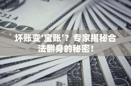 武汉坏账变‘宝账’？专家揭秘合法翻身的秘密！