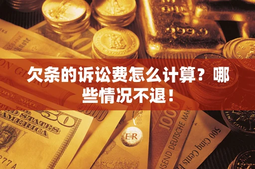 武汉欠条的诉讼费怎么计算？哪些情况不退！