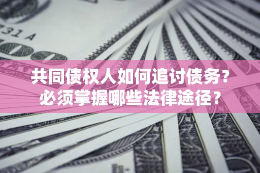 武汉共同债权人如何追讨债务？必须掌握哪些法律途径？