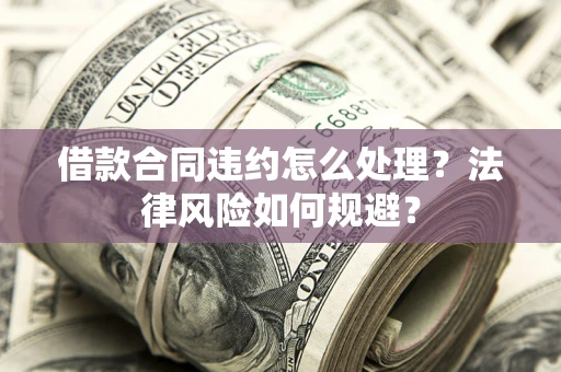 武汉借款合同违约怎么处理？法律风险如何规避？