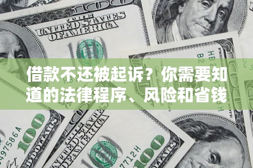 武汉借款不还被起诉？你需要知道的法律程序、风险和省钱技巧