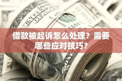 武汉借款被起诉怎么处理？需要哪些应对技巧？